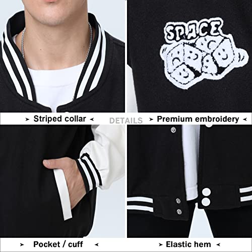 Varsity Jacket Unisex Y2K Embroidered Letterman Bomber Jacket Casual Baseball Jackets