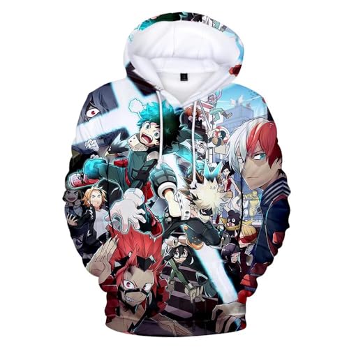 Anime Fleece Hoodie Novelty Hooded Pullover Sweatshirt for Adult