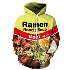 ZUEVI Men's Hoodies Novelty 3D Funny Printed Graphic Pullover Hoodie Sweatshirts with Pockets