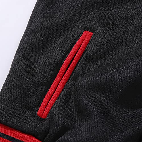 Mowbeat Women Baseball Jacket Varsity Uniform Unisex Adult Long Sleeve Casual Loose Cardigan Men's Track Jacket
