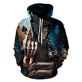 Hoodies Men Skull 3D Graphic Print Sweatshirts Pullover Tops with Pocket
