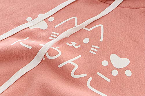 CRB Fashion Womens Kawaii Teens For Teenagers Cartoon Cotton Fleece Hoodie Top Shirt Sweatshirt