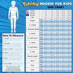 Pokemon Hoodie for Boys & Teens Hooded Sweatshirt Warm Anime Pikachu Sweater