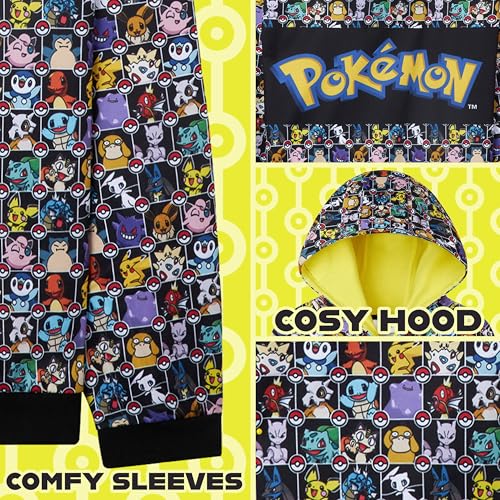 Pokemon Hoodie for Boys Teens Pikachu Hooded Sweatshirt Anime Pullover Top