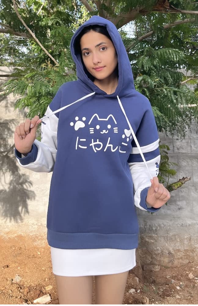 CRB Fashion Womens Kawaii Teens For Teenagers Cartoon Cotton Fleece Hoodie Top Shirt Sweatshirt