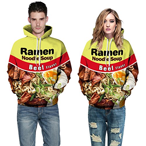 ZUEVI Men's Hoodies Novelty 3D Funny Printed Graphic Pullover Hoodie Sweatshirts with Pockets