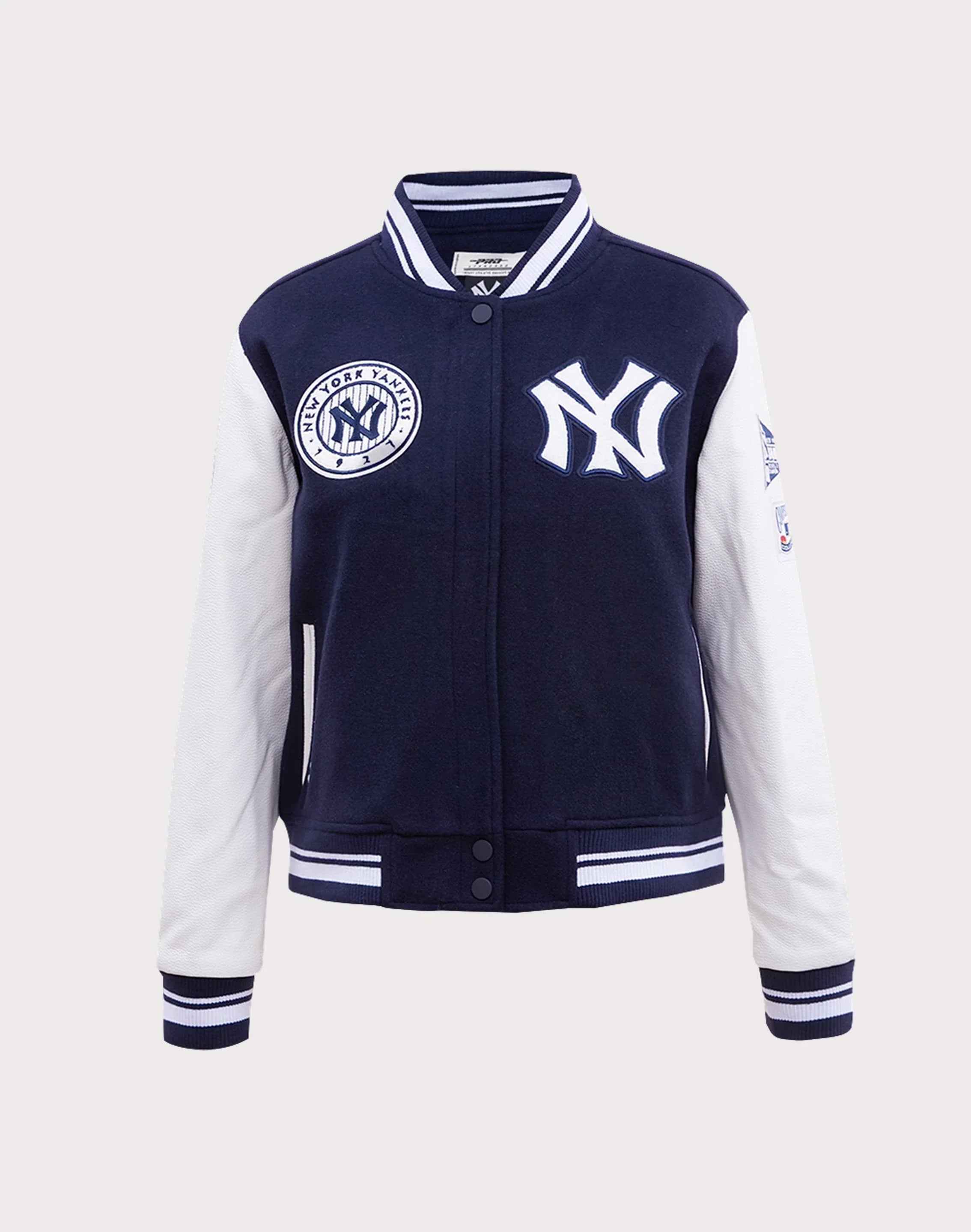 womens Pro Standard MLB New York Yankees Retro Classic Rib Wool Varsity Jacket