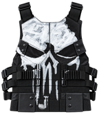 New Handmade Punisher Black Vest - Men's Frank Castle Skull Motorcycle Leather Vest