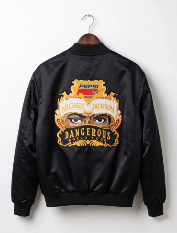 Michael Jackson Dangerous World Tour Flight Black Jacket