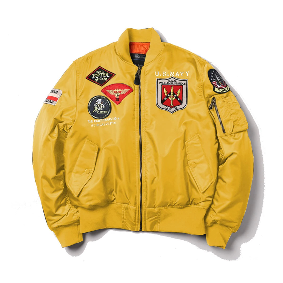 2025 Winter Top Gun Bomber Flight Jacket Windproof Water Resistant MA-1 Air Force Army Vintage Pilot Motorcycle Aviator Varsity