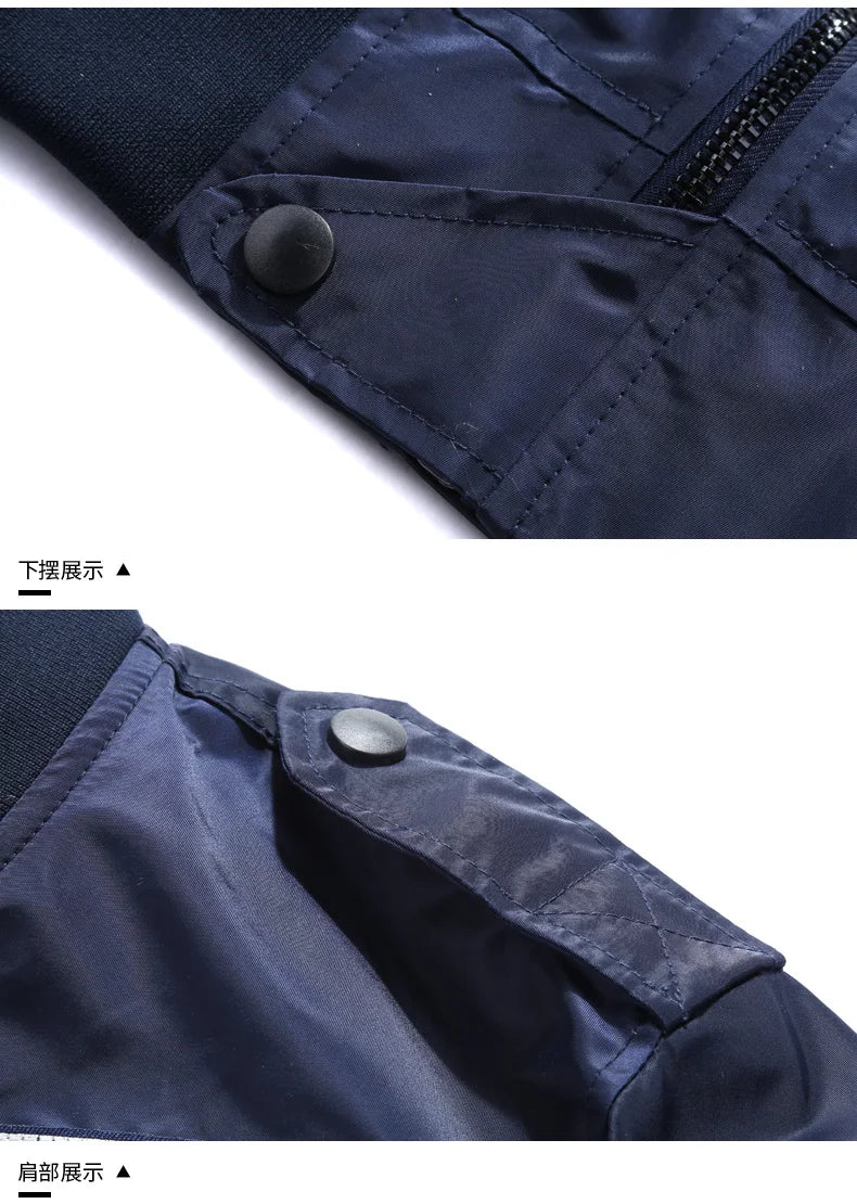 Men's Spring Tactical Army MA-1 Flight Bomber Jacket Male Baseball Varsity College Pilot Air Force Autumn Outwear Coats