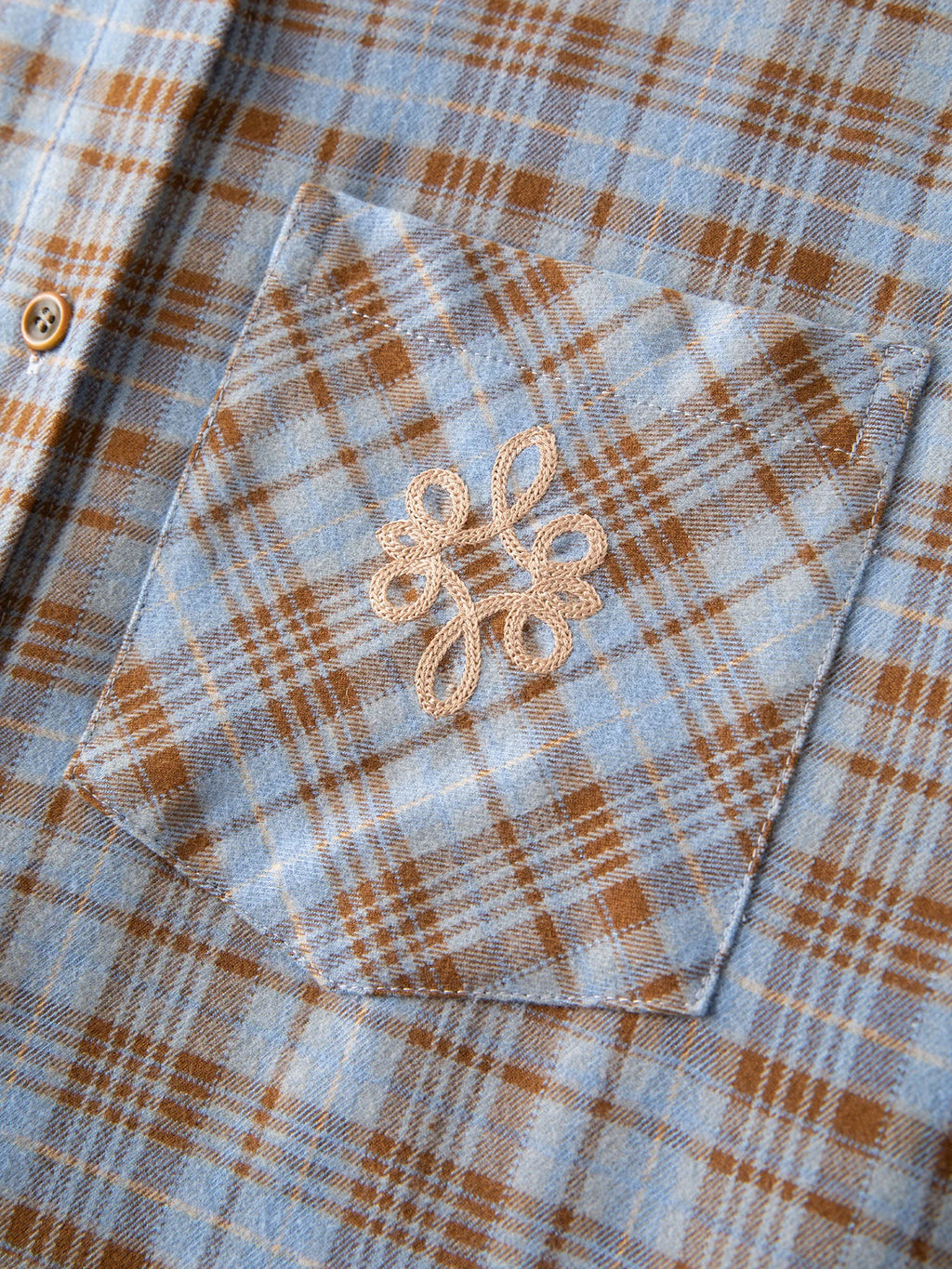 FSLE Brushed Plaid Shirt Women's Winter 2025 New Long Sleeve Plaid Retro Embroidery Shirt Classic Leisure Loose Tops