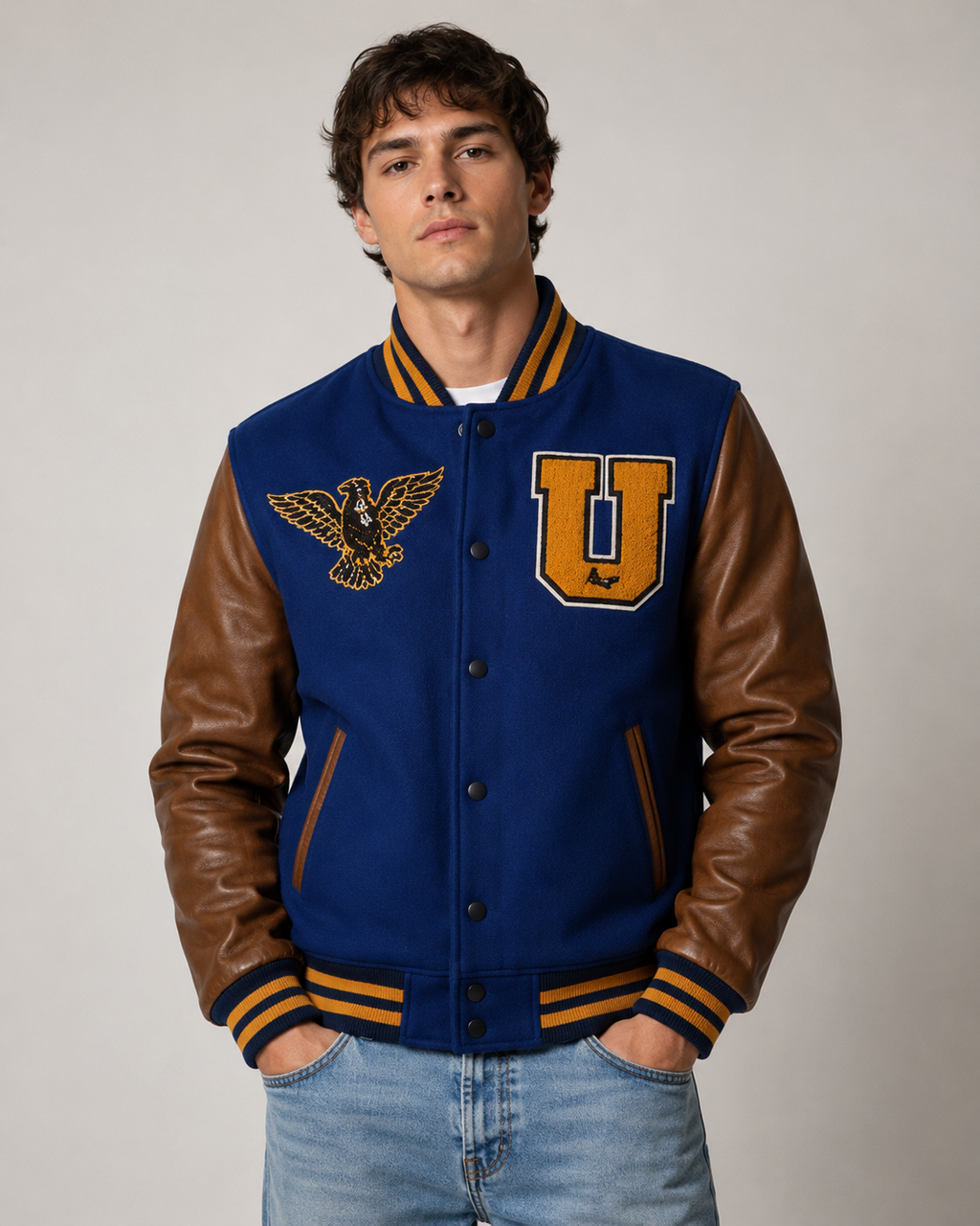 Daniel Jack – Blue Eagle "U" Premium Varsity Jacket