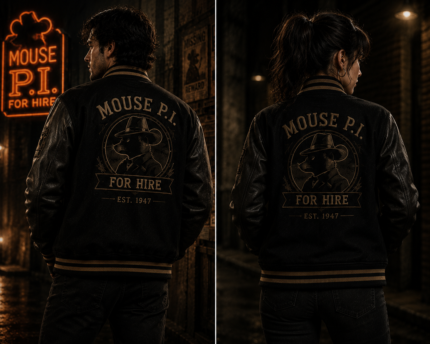 Mouse P.I. For Hire Limited Edition Varsity Jacket