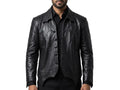 Papa V Perpetua Jacket | Ghost Band Gothic Real Leather Coat for Men
