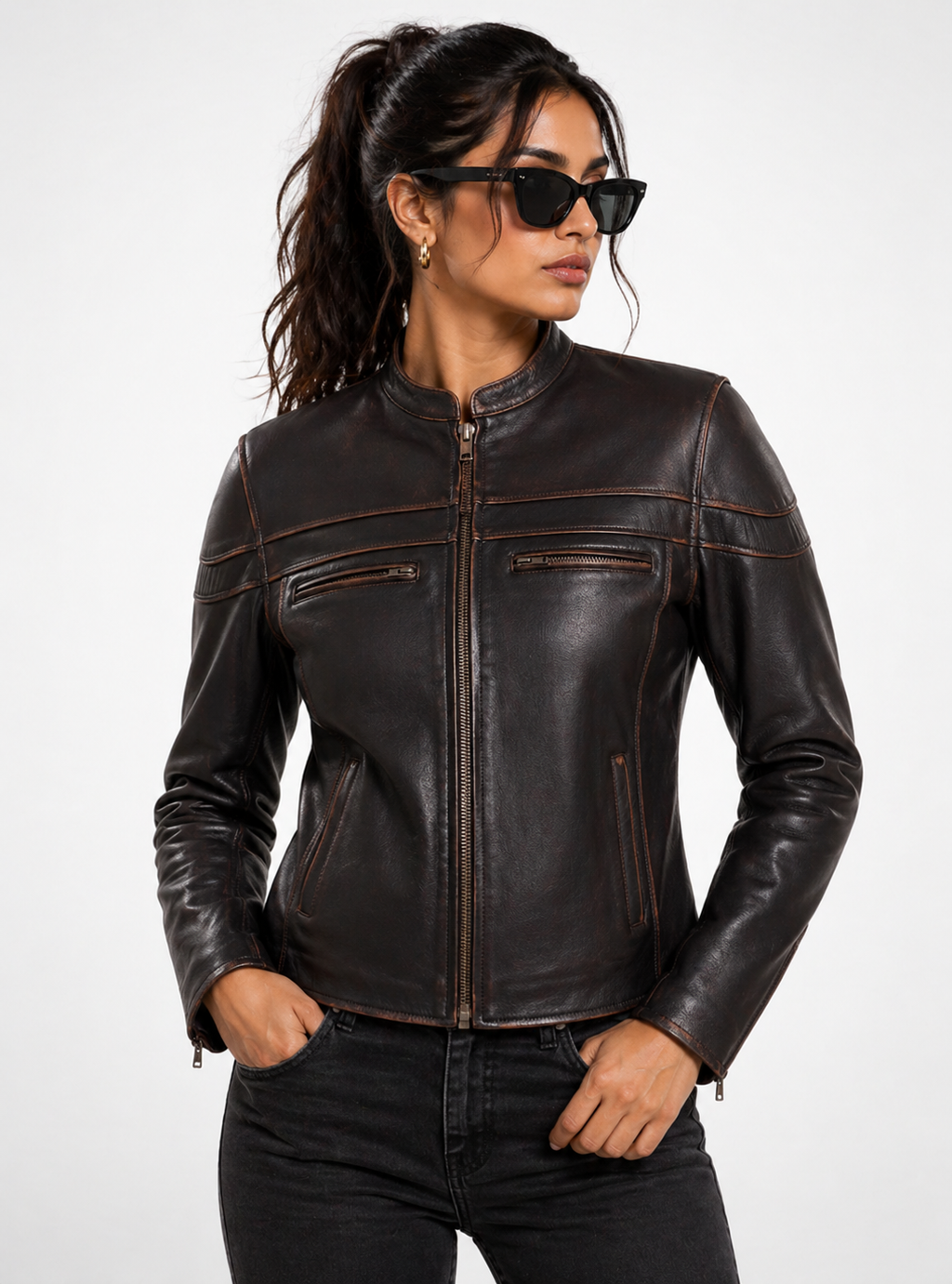 Daniel Jack MOTORCYCLE COLORADO RUBOFF BROWN JACKET