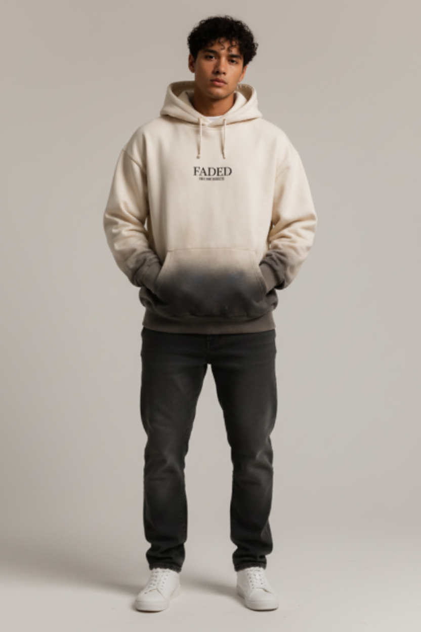 Male model wearing Premium Logo Hoodie