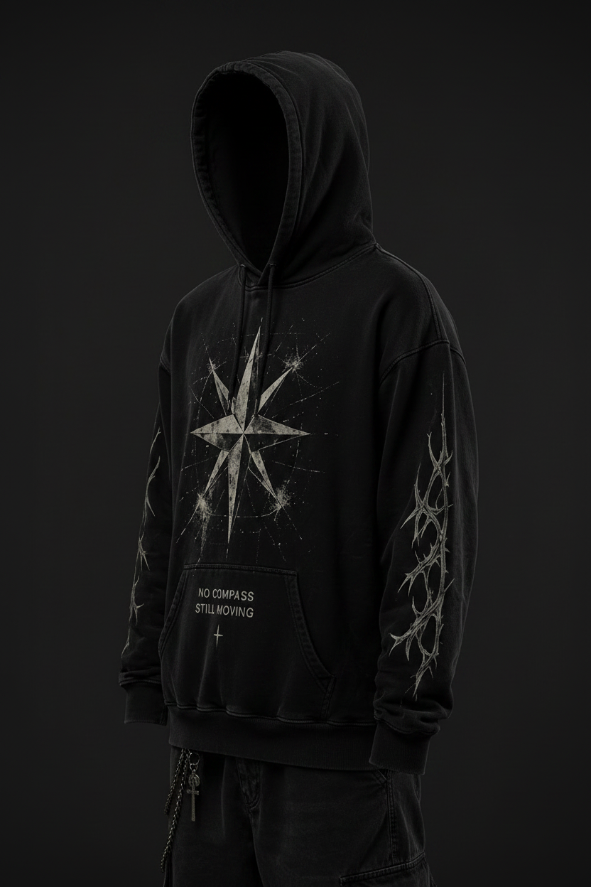 Premium Logo Hoodie angled side view