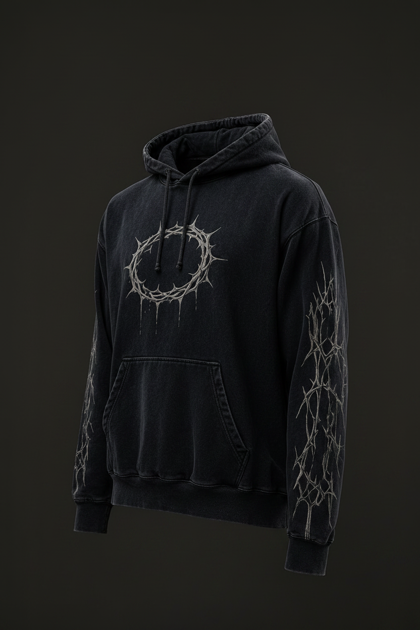 Premium Logo Hoodie angled side view