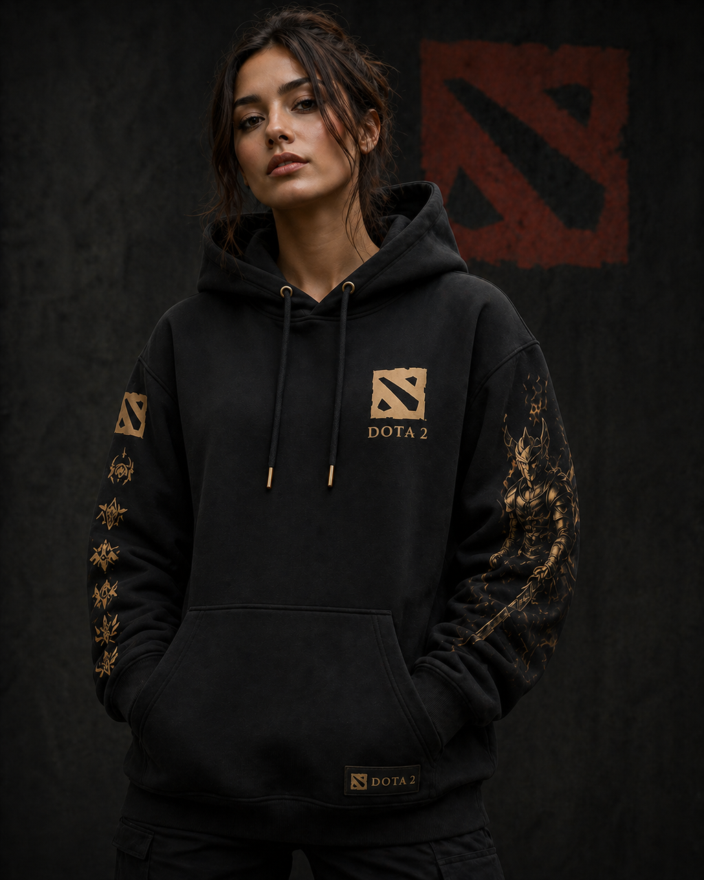 Dota 2 Premium Gold Hoodie — For The Players. For The Legends.