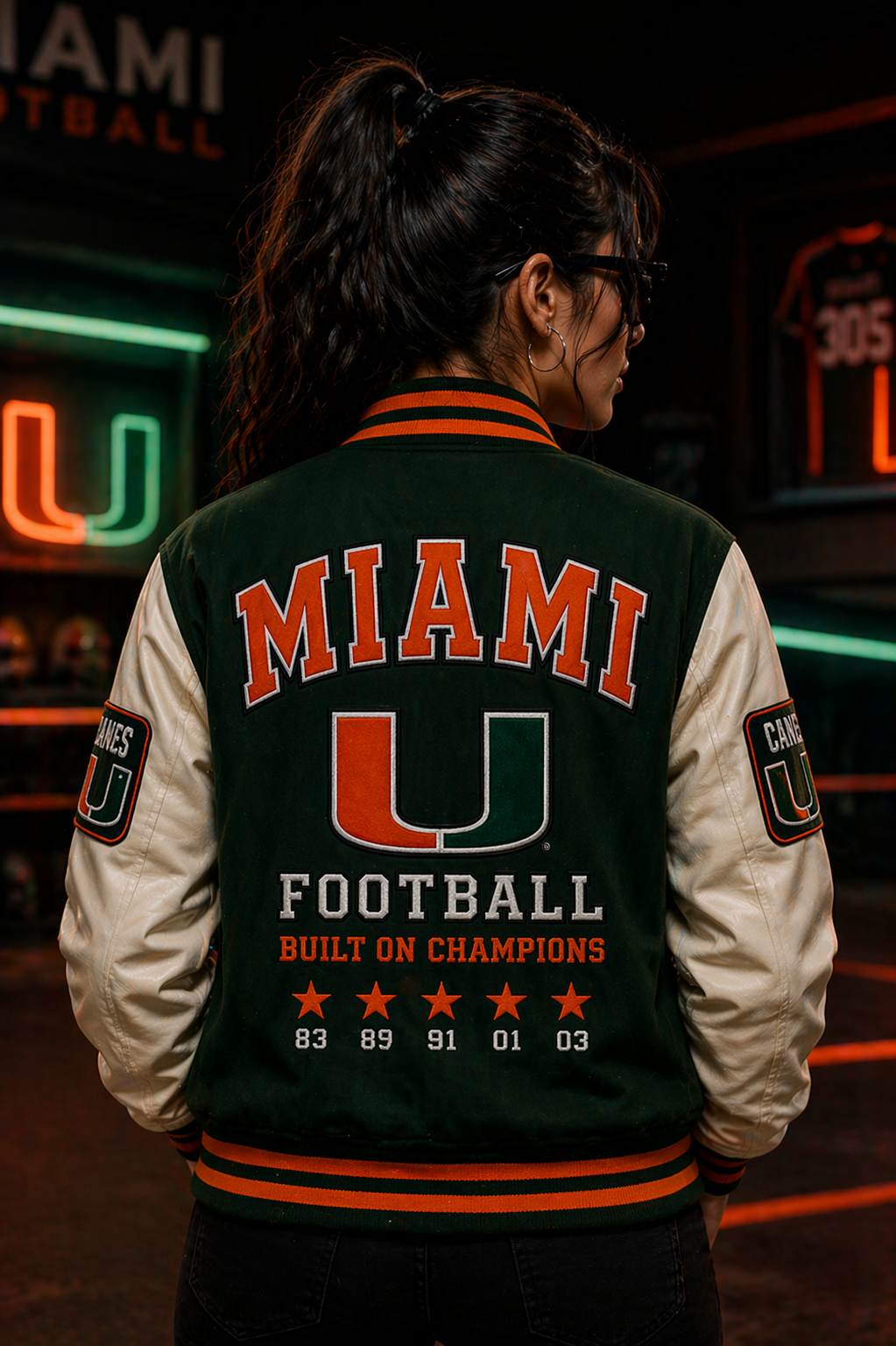 Miami Hurricanes – Premium Football Varsity Jacket DJ Orignal