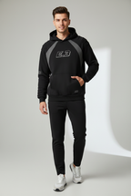 Male model wearing Premium Logo Hoodie