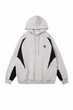 Premium Colorblock Logo Hoodie front view on white background
