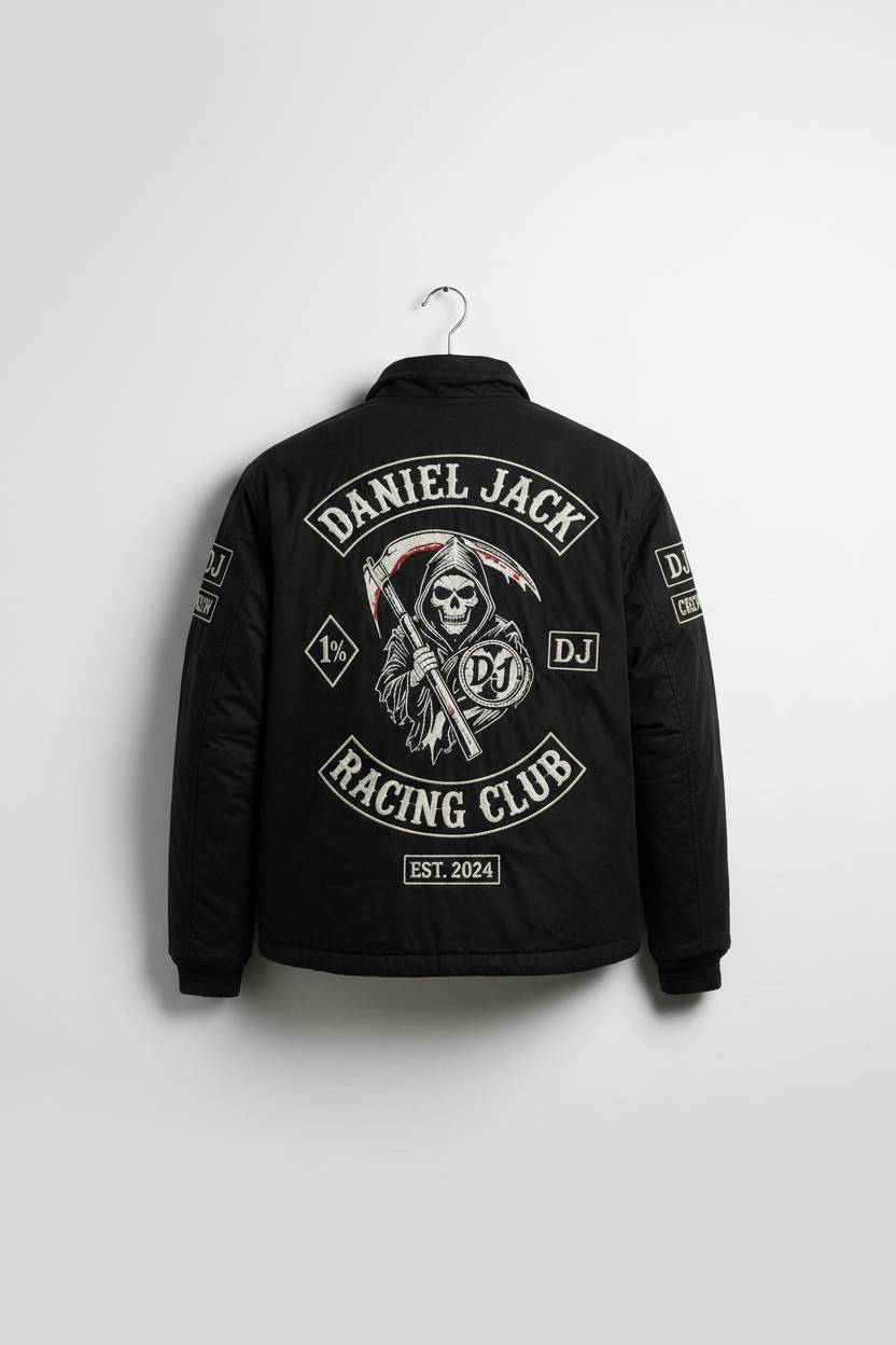 Daniel Jack Racing Club Varsity Jacket - Back View