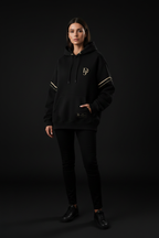 Female model wearing Daniel Jack Club Premium Hoodie