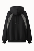 Premium Logo Hoodie back view on white background