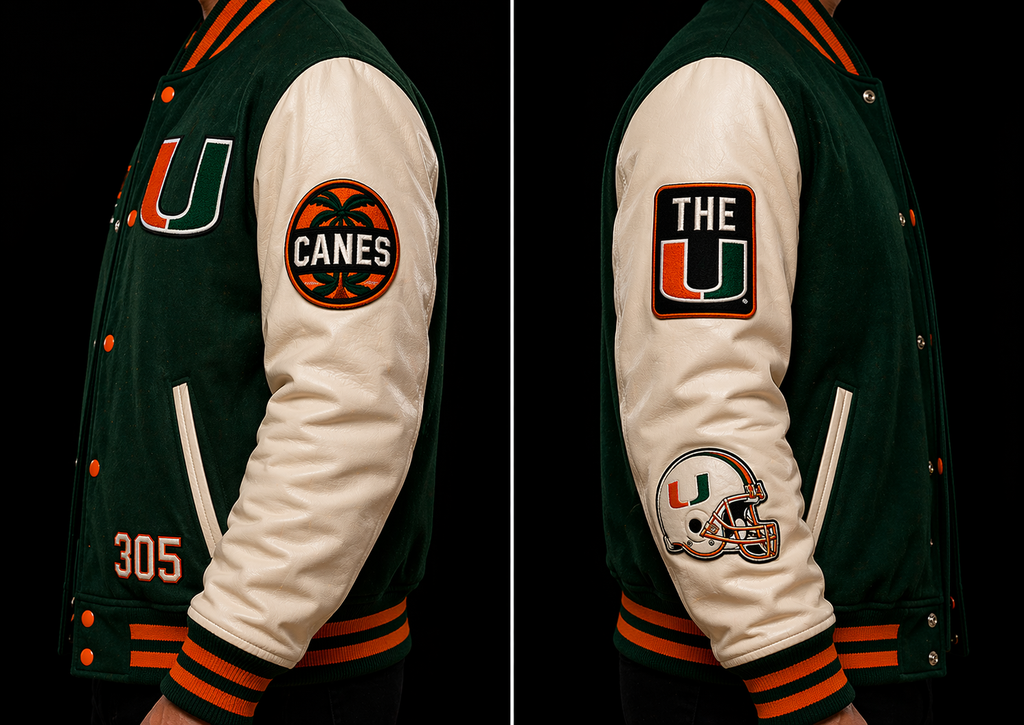 Miami Hurricanes – Premium Football Varsity Jacket DJ Orignal