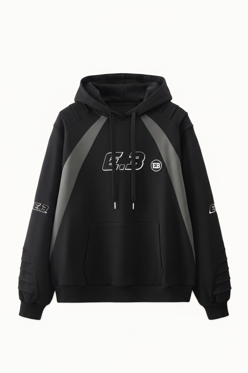 Premium Logo Hoodie front view on white background