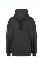 Premium Logo Hoodie back view showing shoulder logo placement