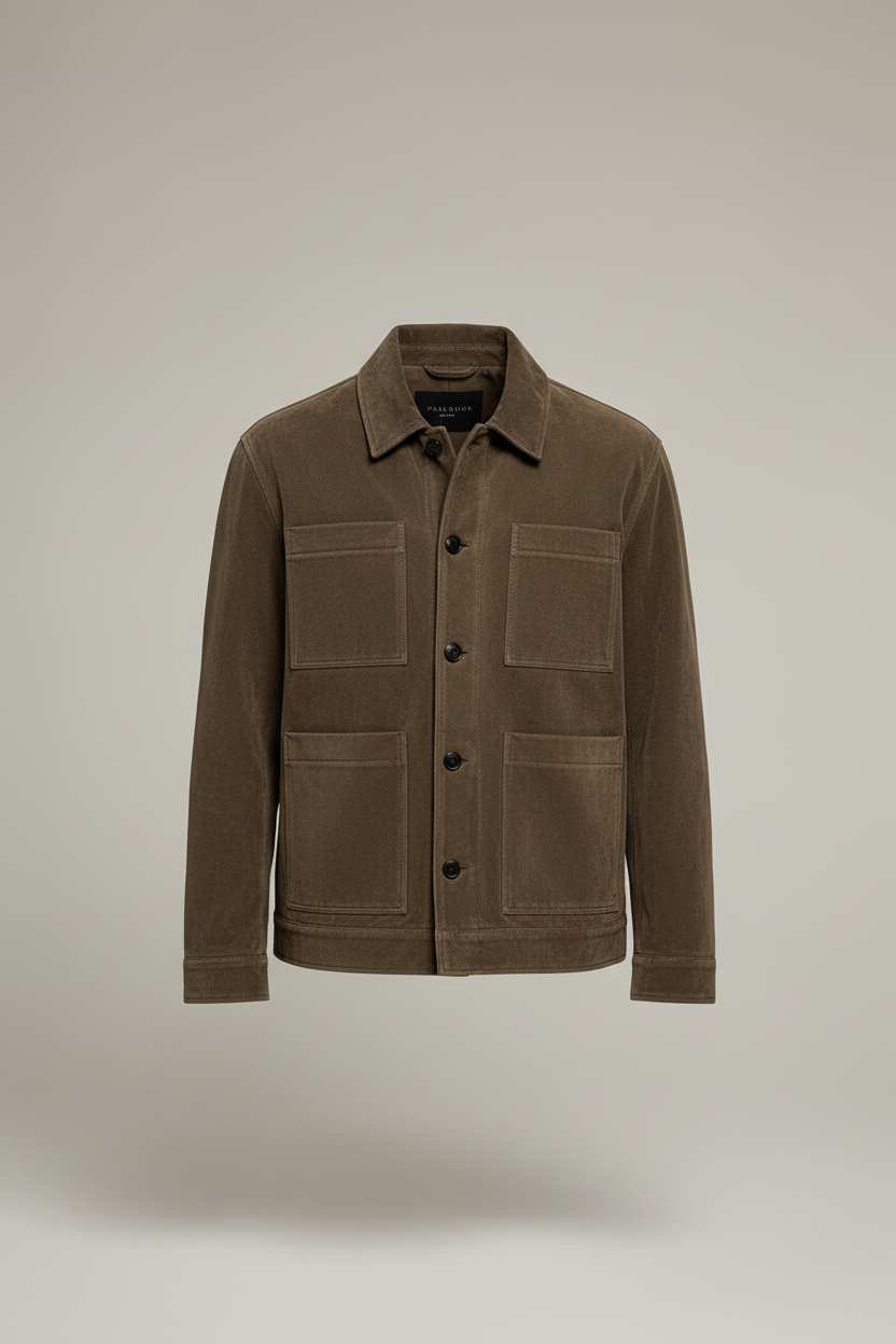 The Craftsman Suede Chore Jacket – Front View