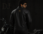 Daniel Jack Leather Biker Jacket – Gold Edition