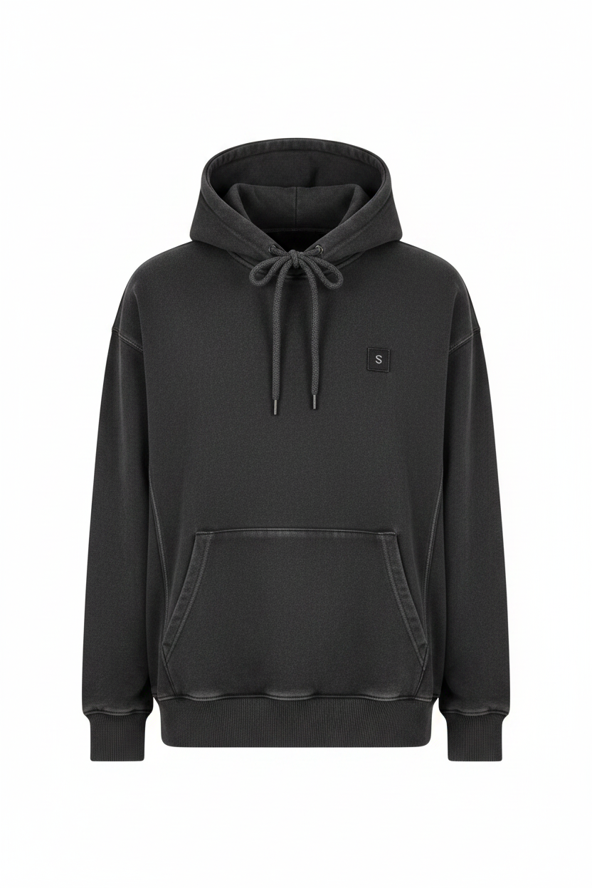Premium Logo Hoodie front view on white background