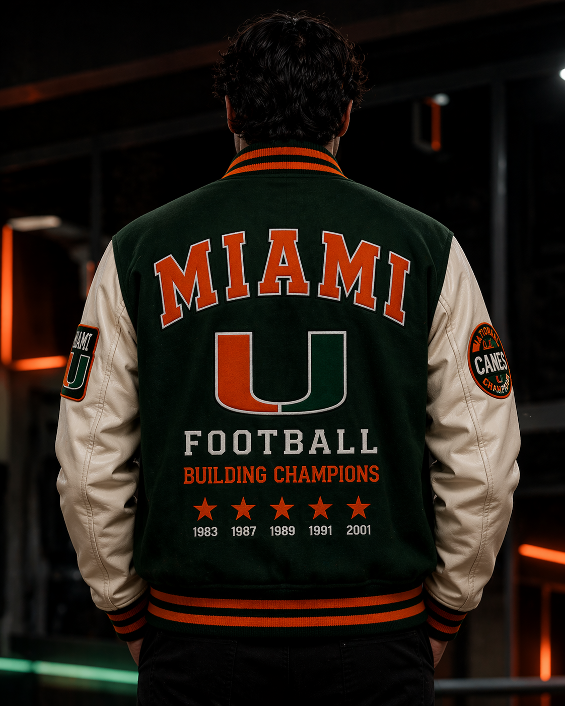 Miami Hurricanes – Premium Football Varsity Jacket DJ Orignal