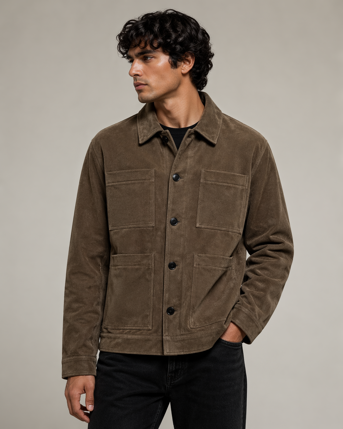 The Craftsman – Premium Suede Leather Chore Jacket - DJ Club