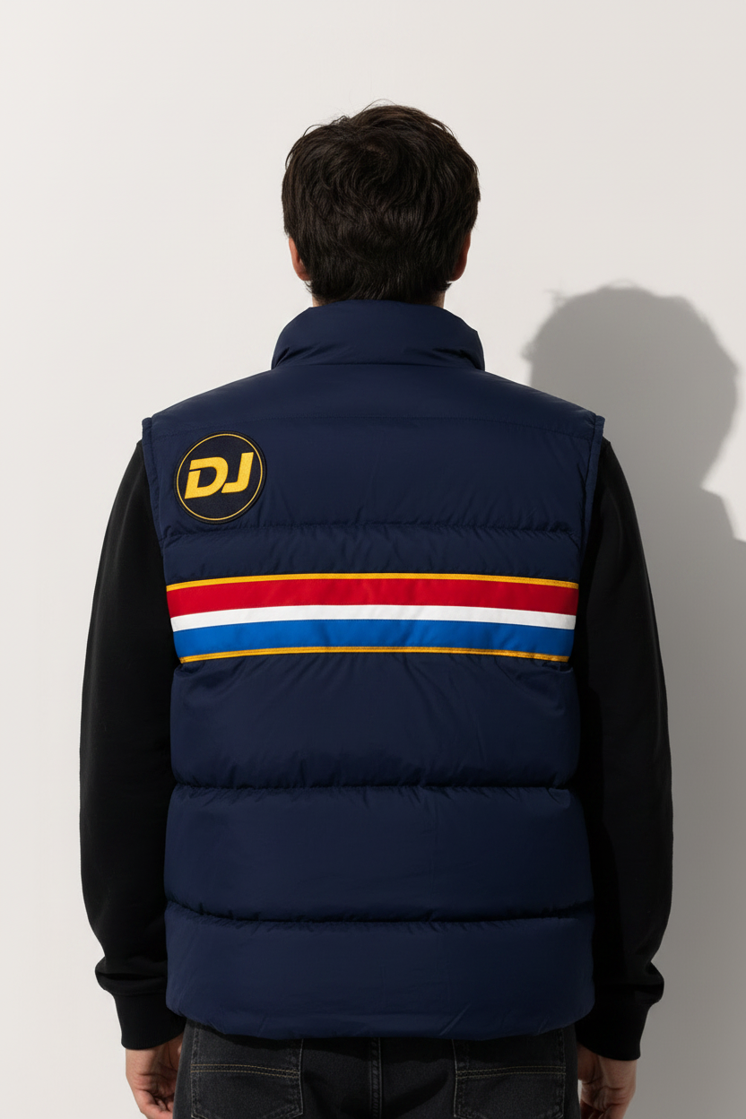 Daniel Jack Club Varsity Puffer Vest – Back View