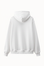 BLUREMO white Premium Logo Hoodie back product view