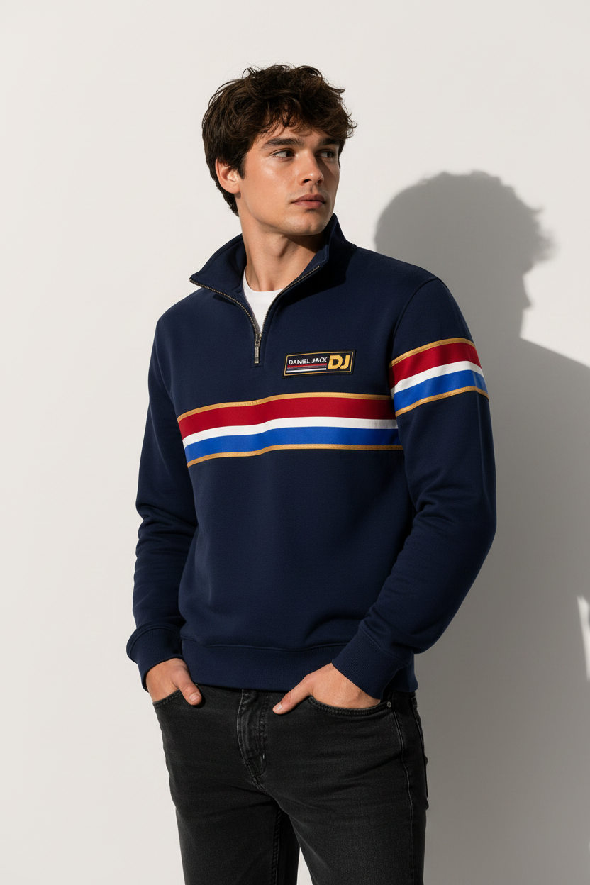 Daniel Jack Club Varsity Jacket - Male Model