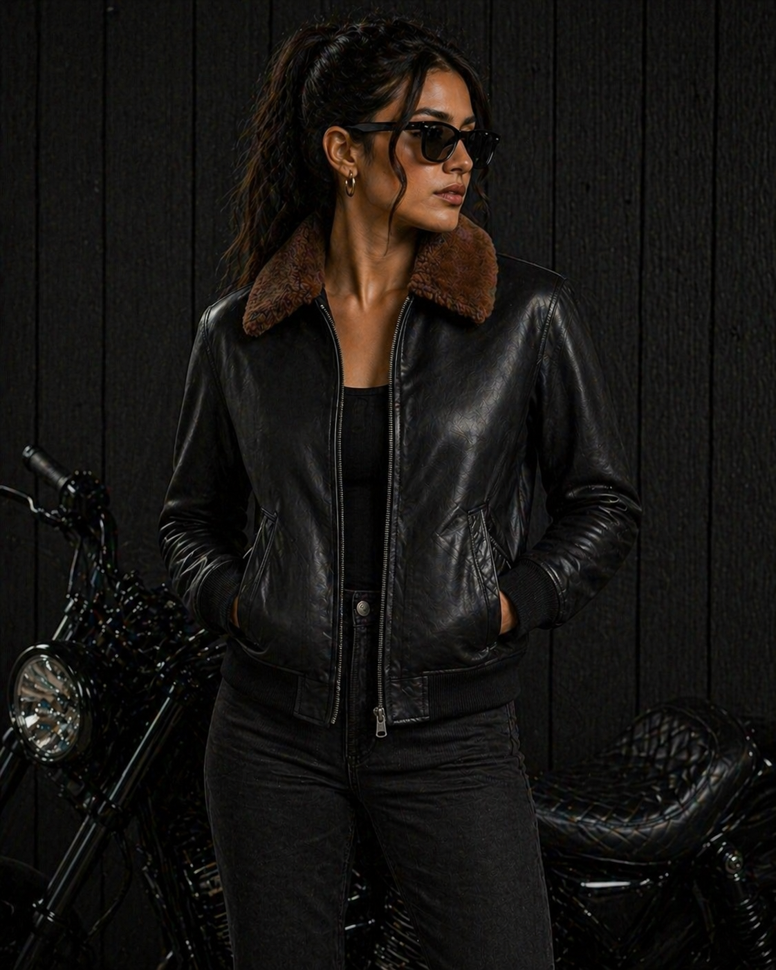Daniel Jack Shearling Aviator Leather Jacket