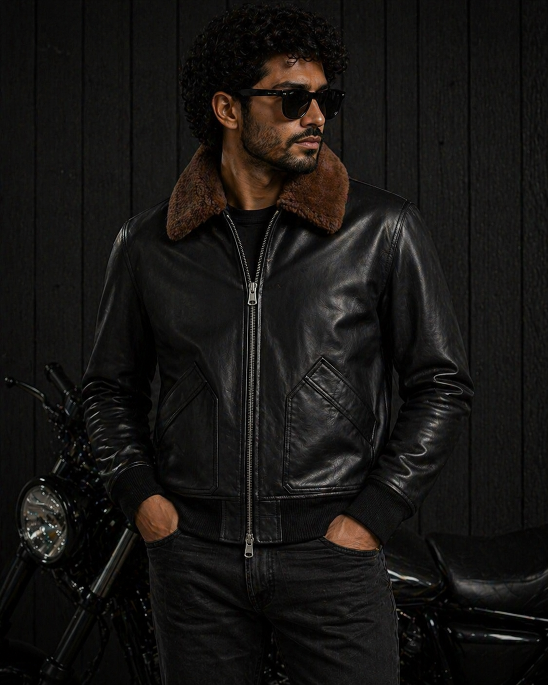 Daniel Jack Shearling Aviator Leather Jacket