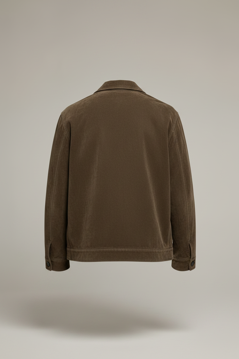The Craftsman Suede Chore Jacket – Back View