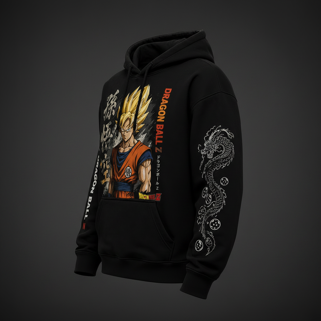 Dragon Ball Z Premium Hoodie angled side view