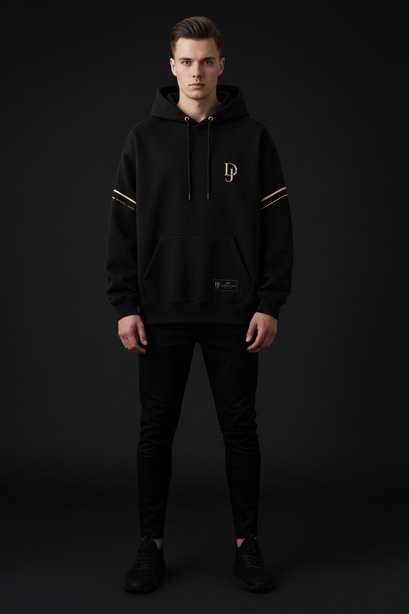 Male model wearing Daniel Jack Club Premium Hoodie