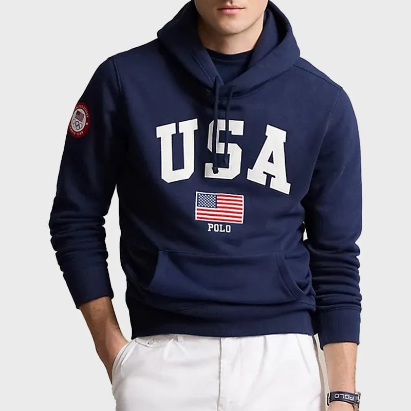 Paris 2024 Olympics Team USA Fleece Hoodie Recreated Edition