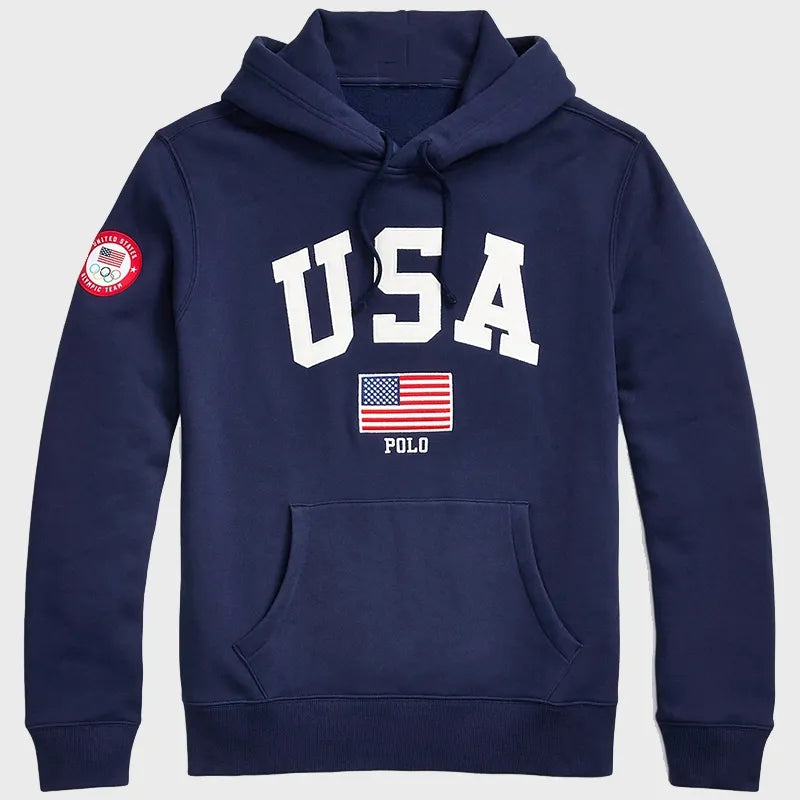 Paris 2024 Olympics Team USA Fleece Hoodie Recreated Edition