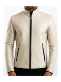 Logan White Leather Jacket – Men’s Premium White Leather Jacket