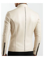 Logan White Leather Jacket – Men’s Premium White Leather Jacket
